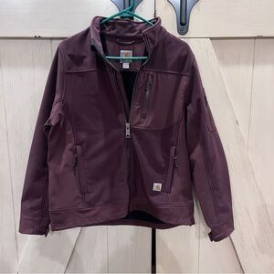 Carhartt Kentan Full Zip Work Jacket Size Large Deep Wine